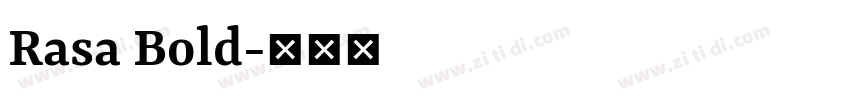 Rasa Bold字体转换